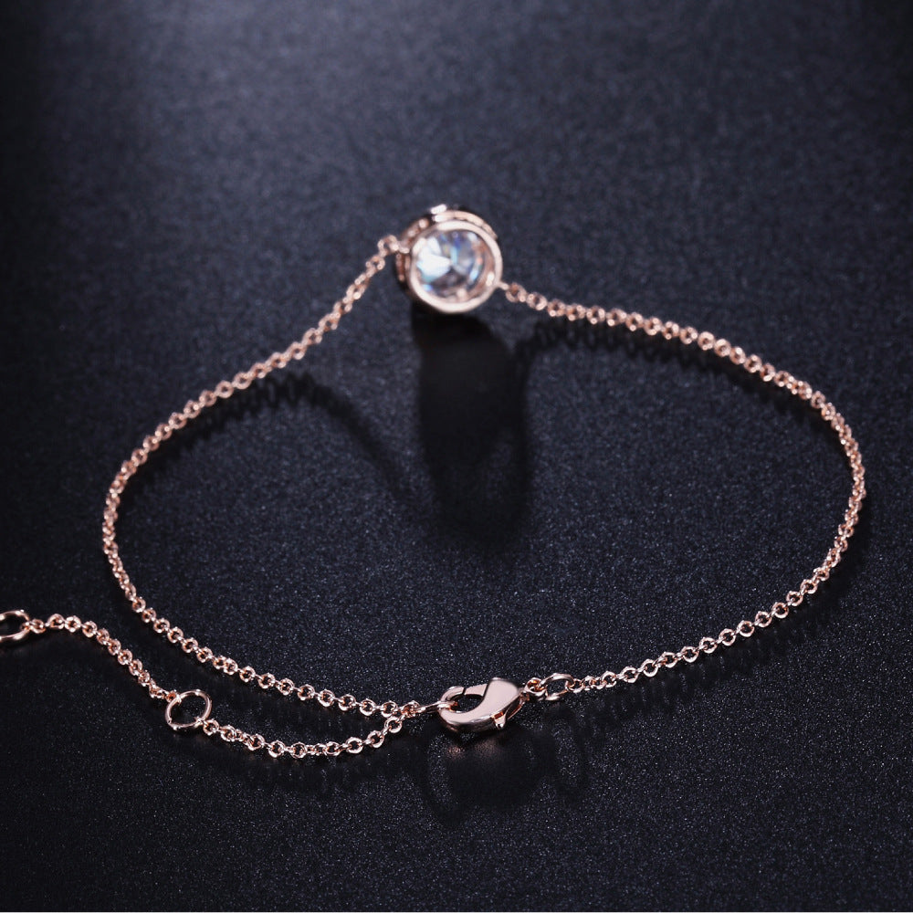 Crystal Women's Bracelet Zircon Micro-inlaid White Gold Plated Jewelry