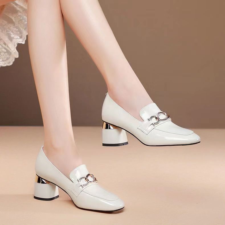 High Heel Pumps Women's Soft Leather Patent Leather Shoes