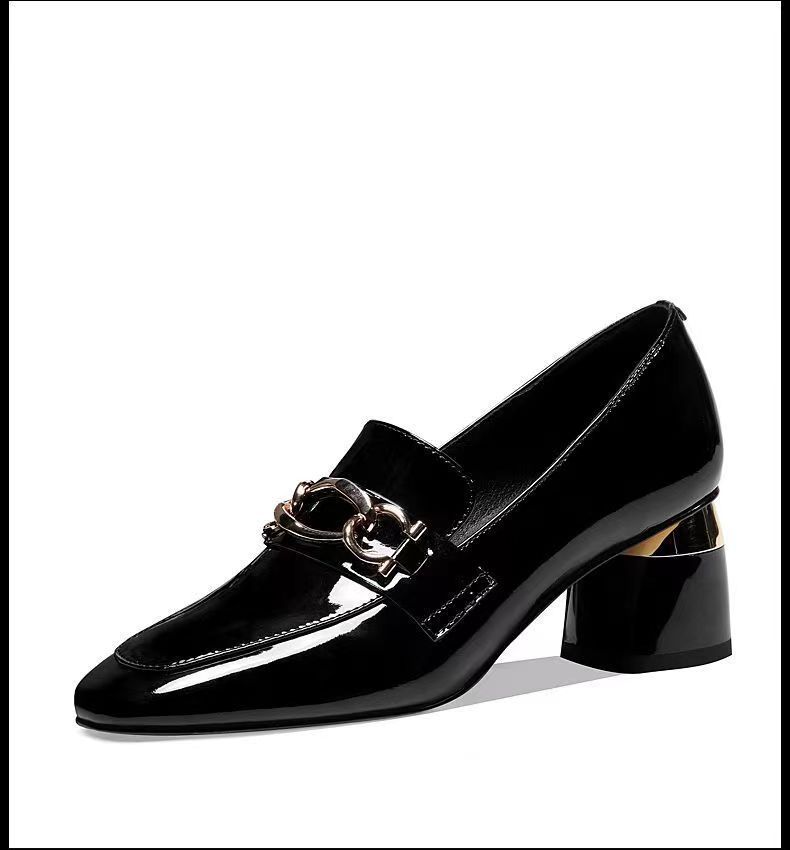 High Heel Pumps Women's Soft Leather Patent Leather Shoes