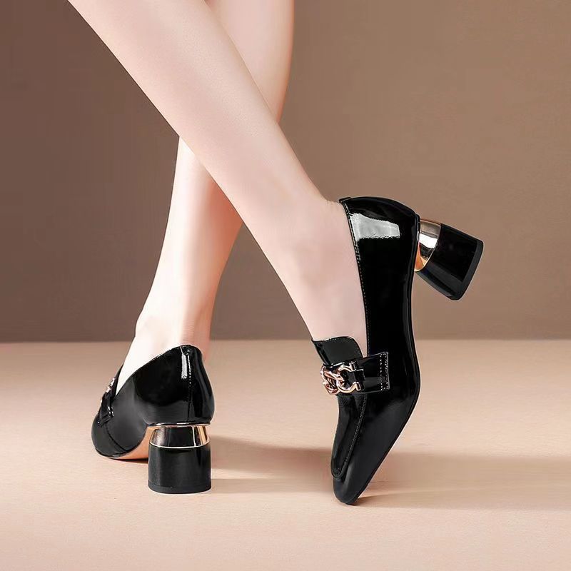 High Heel Pumps Women's Soft Leather Patent Leather Shoes