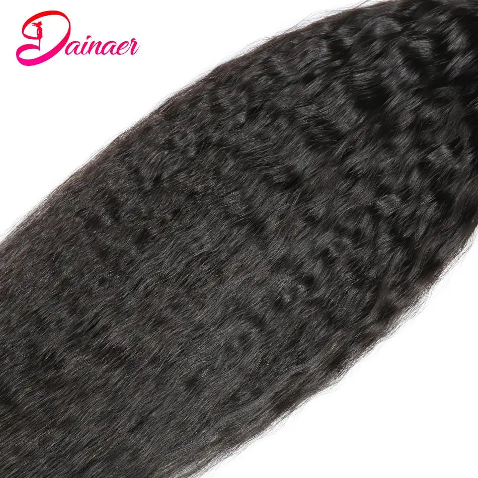 3PCS Kinky Straight Hair 100% Unprocessed Virgin Human Hair Bundles Remy Hair Extensions Human Hair Yaki Straight Hair Bundles